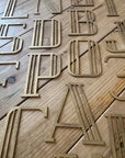 Gold Art Deco Metal Alphabet Letters – 5” or 12” Decorative Lettering A–Z