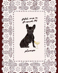 Fetch Me A French 75 - Black French Bulldog Print