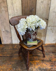Antique Child’s Chair with Oak Seat – Nursery Book Display Plant Stand Chair A