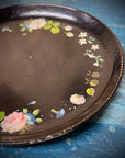 Antique 19th.C Papier-Mâché Lacquered Chinese Tray Plate Bowl / Chinoiserie D