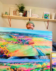 Boxfields at Dawn fine art giclee print, luxury large-scale contemporary landscape artwork, premium Wiltshire countryside decor, hand-signed limited edition by Michael Sutherland Art at brixbailey.com