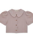 Frances Linen Cropped Blouse - Primrose - size M on pre-order for end of September delivery