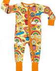 Hippie Baby Bamboo Zip Onesie - Soft, Stretchy & Eco-Friendly Sleeper by NIXX BABY at brixbailey.com