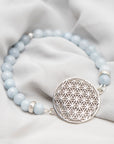 Flower Of Life Bracelet - Aquamarine