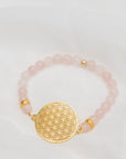 Flower Of Life Bracelet - Rose Quartz