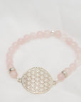 Flower Of Life Bracelet - Rose Quartz