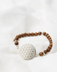 Flower of Life Bracelet Sandalwood Silver or Gold
