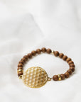 Flower of Life Bracelet Sandalwood Silver or Gold
