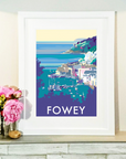 Fowey Vintage Travel Poster