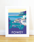 Fowey Vintage Travel Poster