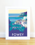 Fowey Vintage Travel Poster