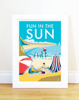Fun in the Sun Vintage Seaside Print