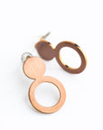 Rose Gold Arc Shaped Earrings
