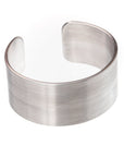 Brushed Aluminum Wide Cuff Bracelet