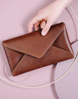 Model Leather Clutch Bag