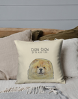 Fawn Chow Chow Cushion Cover – Cozy Up with the Aloof Floof!