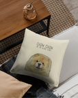 Fawn Chow Chow Cushion Cover – Cozy Up with the Aloof Floof!