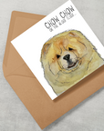 Send Some Floofy Love: Fawn Chow Chow 'Aloof Floof' Greeting Card