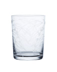 A Set of Four Crystal Large Tumblers with Fern Design
