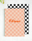 Fifteen Checkerboard 15th Birthday Card