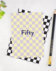 Fifty Checkerboard 50th Birthday Card