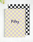 Fifty Checkerboard 50th Birthday Card