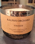 Luxury fireside scented candle with rich molasses, black treacle, roasted chestnut, spicy clove, benzoin resin, and warm leather notes by Ralph's Orchard at brixbailey.com