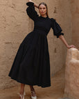 Florence Smocked Linen Midi Dress