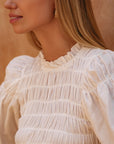 Florence Smocked Linen Midi Dress