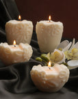 Flower Pillar Candle Duo