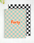 Forty Checkerboard 40th Birthday Card