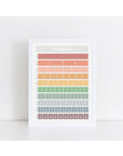 Fractions Print - muted