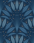 Frond Art Deco Wallpaper in Rich Jewel Tones