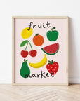 Fruit Market kids wall art print
