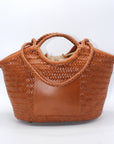 CELIA Calfskin Leather Tote Bag - Spacious Travel & Everyday Handbag with Cotton Drawstring Organizer | Handmade in Italy by Sook Stainable at brixbailey.com
