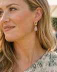 Moirai Twisted Loop Earrings Rose Quartz