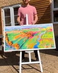 Luxury Bybrook Dream fine art print, premium hand-embellished contemporary landscape artwork, Wiltshire countryside wall decor by Michael Sutherland Art at brixbailey.com