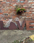 Large 70cm Rusty Metal Letters – XL Industrial Alphabet for Weddings, Home Decor & Shop Signs House Numbers