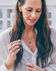 Penelope Multi-Stone Necklace: Pariba Onyx, Rose Quartz & Smoky Quartz
