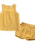 Premium Girls Sleeveless Bloomer Set in 100% Cotton for Comfort and Style, Sizes 6M-7Y by Flossie & George at brixbailey.com