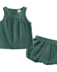 Premium Girls Sleeveless Bloomer Set in 100% Soft Cotton for Comfort and Style by Flossie & George at brixbailey.com
