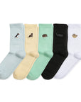 Full Ribbed Bamboo Sock Bundle 5 Pack