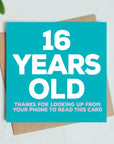 16 Years Old Birthday Card