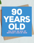 90 Years Old Birthday Card