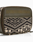 Gaucho Aztec Zip Around Toiletry Wash Bag, Black and Cream Canvas