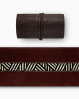 Premium leather cheese and wine organizer set with brass knives, corkscrew, and bottle stopper, luxury gift box by MANTIDY at brixbailey.com