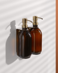 Gold Double Wall Mounted Soap Dispenser