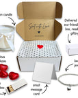 Small Merry & Bright Christmas Gift Hamper - Bracelet, Chocolates & Candle