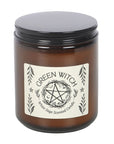 Green Witch White Sage Amber Glass Candle