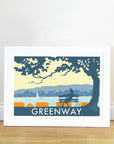 Riverside Landscape Travel Poster Print
